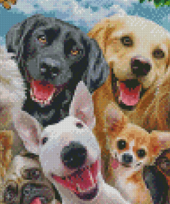 The Funny Dogs Diamond Paintings