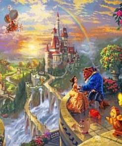 Thomas kinkade Beuty And The Beast Disney Diamond Paintings