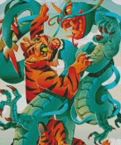 Tiger And Dragon Diamond Paintings