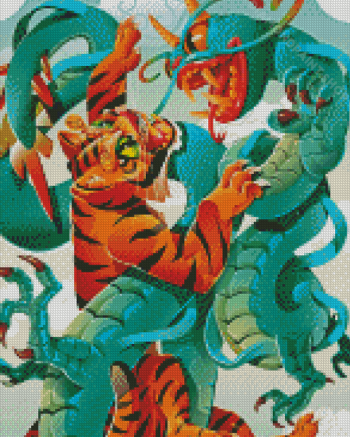 Tiger And Dragon Diamond Paintings