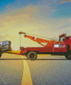 Tow Truck And Car Diamond Paintings