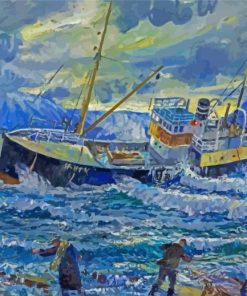 Trawler In Stom Diamond Paintings