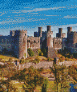 Welsh Castle Caernarfon Diamond Paintings