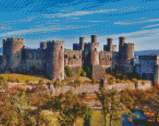 Welsh Castle Caernarfon Diamond Paintings