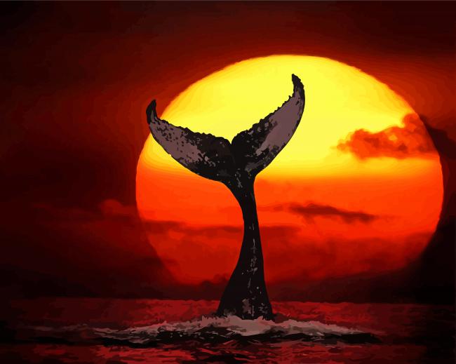 Whale Tail At Sunset - Diamond Paintings - DiamondPaint.Shop