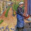 Young Woman Washing Dishes Diamond Paintings