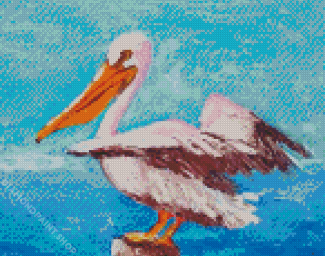 Abstract Pelican Bird Diamond Paintings