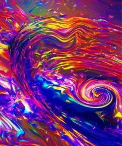 Abstract Colorful Waves Diamond Paintings