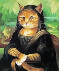 Aesthetic Cat Mona Lisa Diamond Paintings