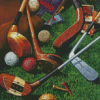 Aesthetic Golf Bag Art Illustration Diamond Paintings
