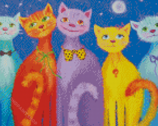 Aesthetic Smile Cat Diamond Paintings