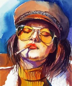 Aesthetic Smoker lady Diamond Paintings