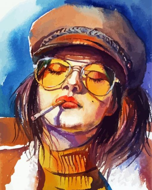 Aesthetic Smoker lady Diamond Paintings