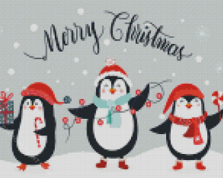 Aesthetic Penguin Christmas Diamond Paintings