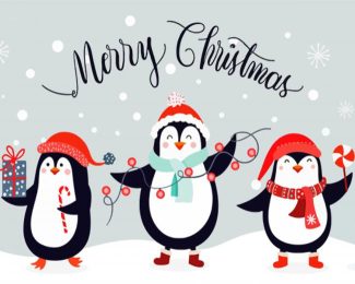 Aesthetic Penguin Christmas Diamond Paintings
