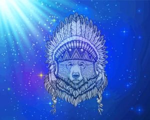 American Native Bear Diamond Paintings