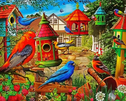 Bird House Gardens Ciro Marchetti Diamond Paintings
