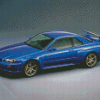 Cool Blue Skyline Car Diamond Paintings