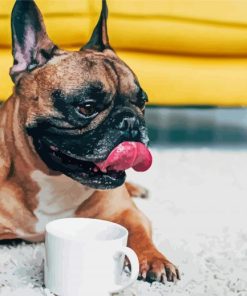 Dog Drink Coffee Diamond Paintings
