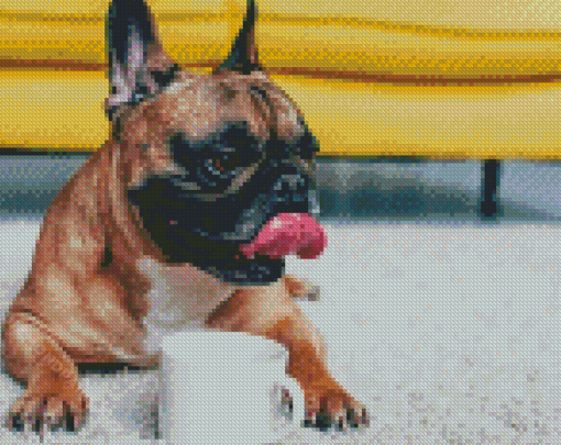 Dog Drink Coffee Diamond Paintings