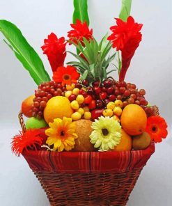 Flowers And Fruits Basket Diamond Paintings