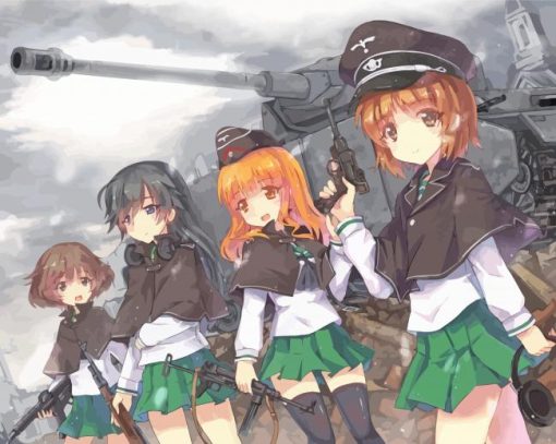 Girls Und Panzer Anime Diamond Paintings