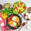 Morning Breakfast Egg And Salad Diamond Paintings