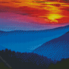 Smokey Mountains At Sunset Diamond Paintings