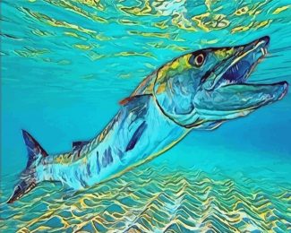 Barracuda Ocean Fish Diamond Paintings