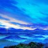 Blue Landscape Sunset Diamond Paintings