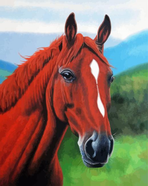 Brown Horse Head - Diamond Paintings 
