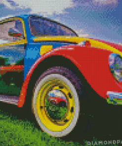 Colorful Volkswagen Bug Diamond Paintings