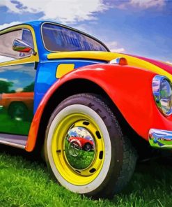 Colorful Volkswagen Bug Diamond Paintings