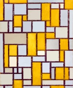 Composition With Grid Mondrian Diamond Paintings