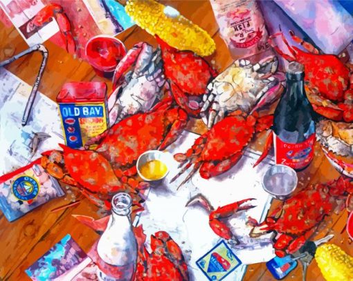 Crab Feast Diamond Paintings