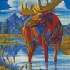 Fall Art Moose Diamond Paintings
