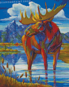 Fall Art Moose Diamond Paintings