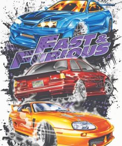 Fast And Furious Cars Poster Art Diamond Paintings