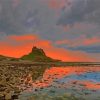 Holy Island Of Lindisfarne At Sunset Diamond Paintings