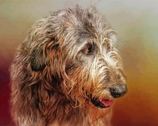 Irish Wolfhound Head Diamond Paintings