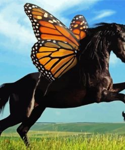 Monarch Butterfly Horse Diamond Paintings