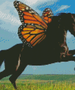 Monarch Butterfly Horse Diamond Paintings