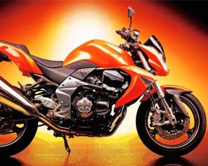 Orange Kawasaki Limited Edition Diamond Paintings