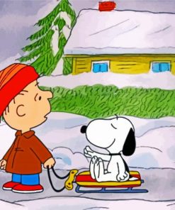 Peanuts Christmas Charlie Brown And Snoopy Diamond Paintings