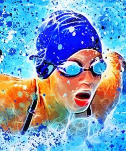Abstract Swimmer Diamond Paintings