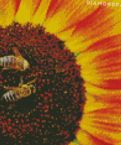 Aesthetic Sunflower And Bees Diamond Paintings