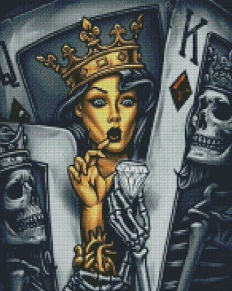 Aesthetic Skull King And Queen Diamond Paintings