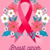 Breast Cancer Awareness Symbol With Crown Flowers Diamond Paintings