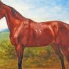 Brown Vintage Horse Diamond Paintings