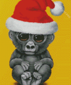 Christmas Baby Gorilla Diamond Paintings